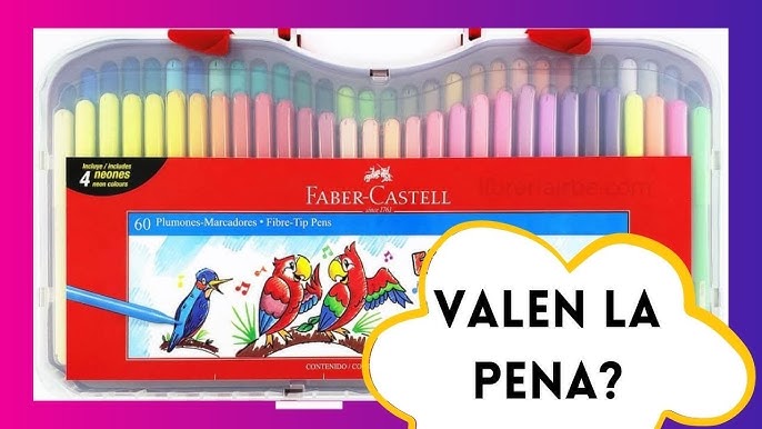 Plumones de Colores Faber Castell Fiesta Lavable 60 Pz