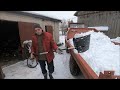 Wywóz Śniegu z Podwórka/ C-360 czy C-330/ Odśnieżanie Dachu na Szopie