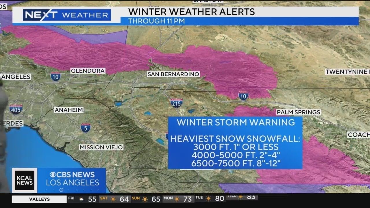 Storm brings winter weather to SoCal - YouTube