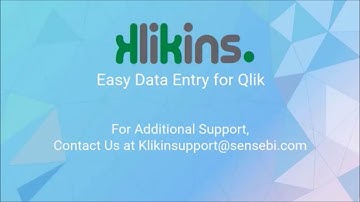 KlikIns- Data Entry for Qlik - Installation & setup guide for QlikView