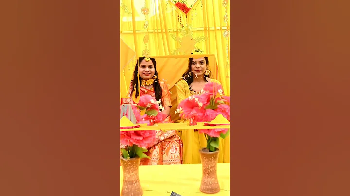Wedding haldi function #shorts #shortsvideo #haldiceremony