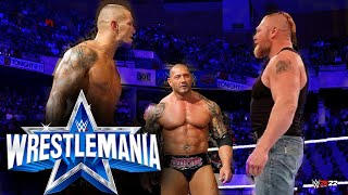 FULL MATCH : Brock lesnar vs Batista &amp; Randy orton - WWE wrestlemania 2023