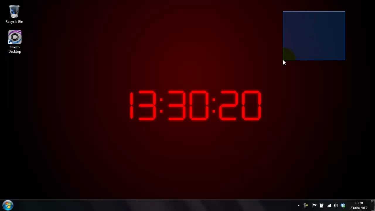 Red Digital Clock Desktop Wallpaper - YouTube