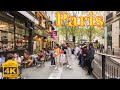 Paris france  paris walking tour  april 2024 4kr  spring 2024  paris 4k  a walk in paris