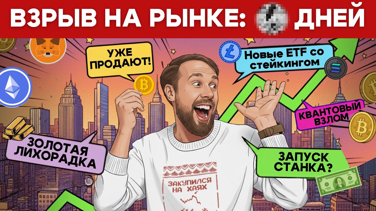 ЗОЛОТО растет, а БИТКОИН продают | ETF на SOL, HBAR, LTC и ЗАПУСК печатного станка
