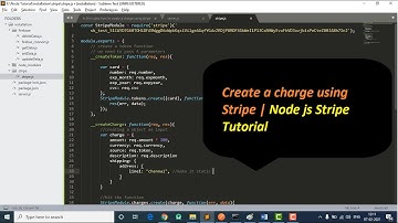 Node Js | How to create a charge in stripe using Node Js | Stripe Tutorial