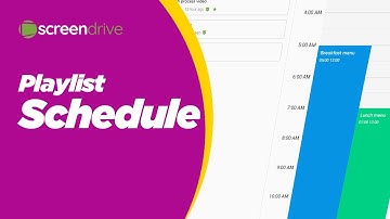 Schedule playlist in Screendrive dashboard