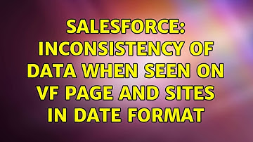 Salesforce: Inconsistency of data when seen on VF Page and Sites in Date Format