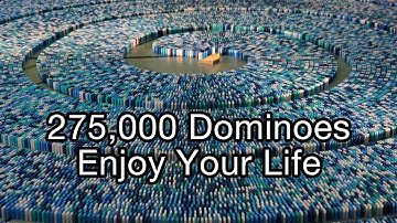 275,000 Dominoes - Enjoy Your Life (Guinness World Record - Most dominoes toppled in a spiral)