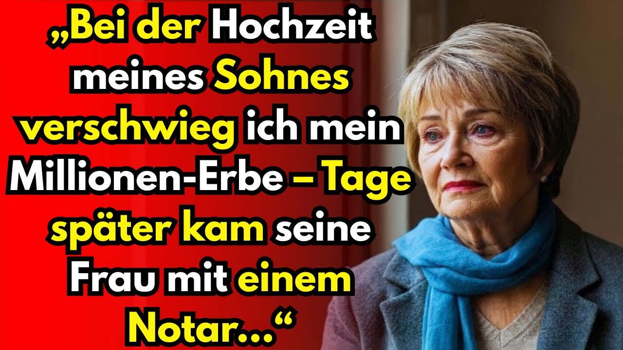 Als mein Sohn heiratete, verschwieg ich, dass ich 7 Mio. von meinem Mann erbte. Zum Glück …