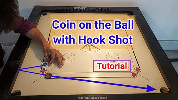 How to Pocket Coin on the Ball with Hook Shot | Carrom Board Trick Shots
