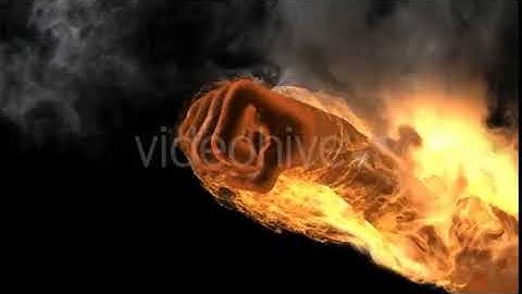 Burning Fist with Alpha Channel | Motion Graphics - Envato elements