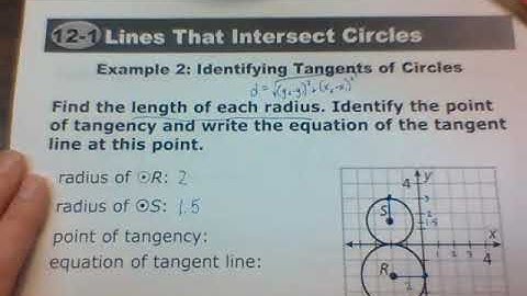 12.1 Lines that Intersect a Circle - Geometry