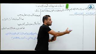 مادة اللغة العربية للصف الاول متوسط : حل تمرينات أسماء الاشارة