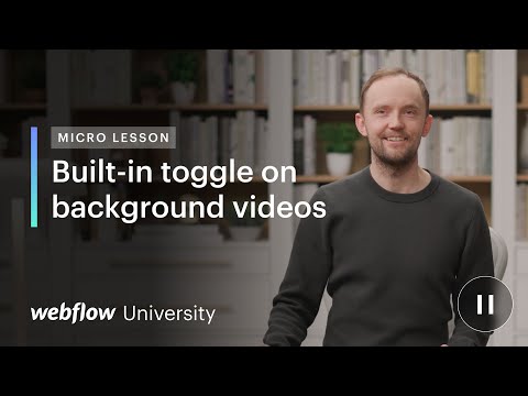 Add a play/pause toggle button on background videos — Micro lesson #37