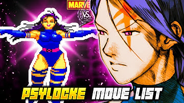 PSYLOCKE MOVE LIST - Marvel vs. Capcom 2: New Age of Heroes (MvC2)