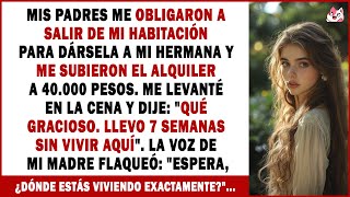 My parents forced me to leave my room to give it to my sister and raised my rent.