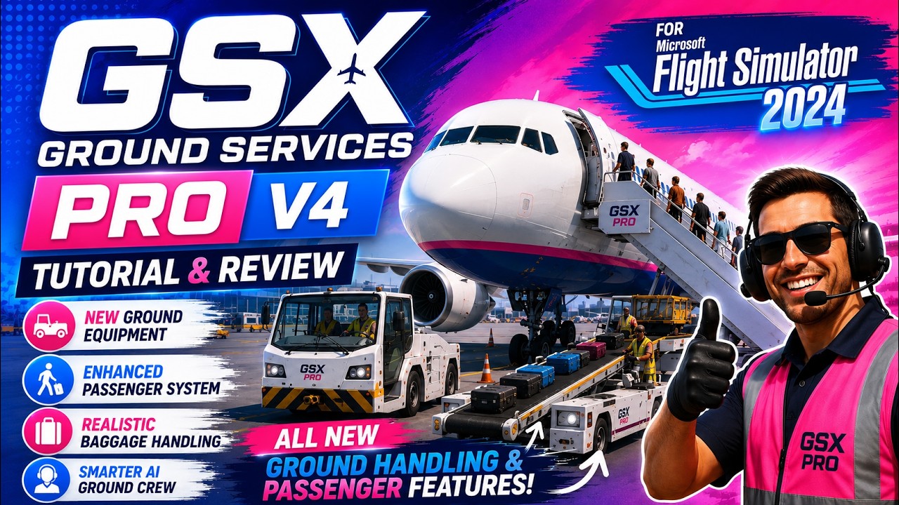GSX GROUND SERVICES PRO V4 FOR MICROSOFT FLIGHT SIMULATOR 2024 ...