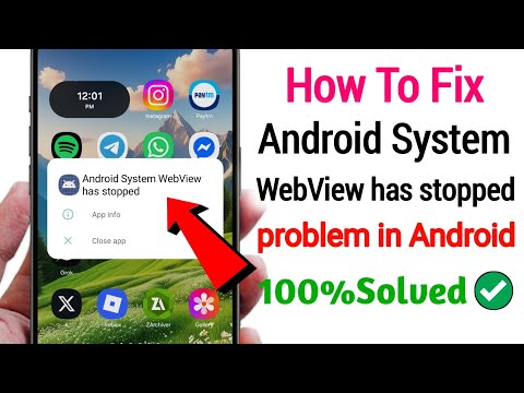 How To Fix Android System WebView has stopped problem in Android | Android System WebView
