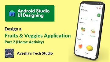 Green Grocery App UI Design | Part 2 | Android Studio | Home Activity | UI Design Projects