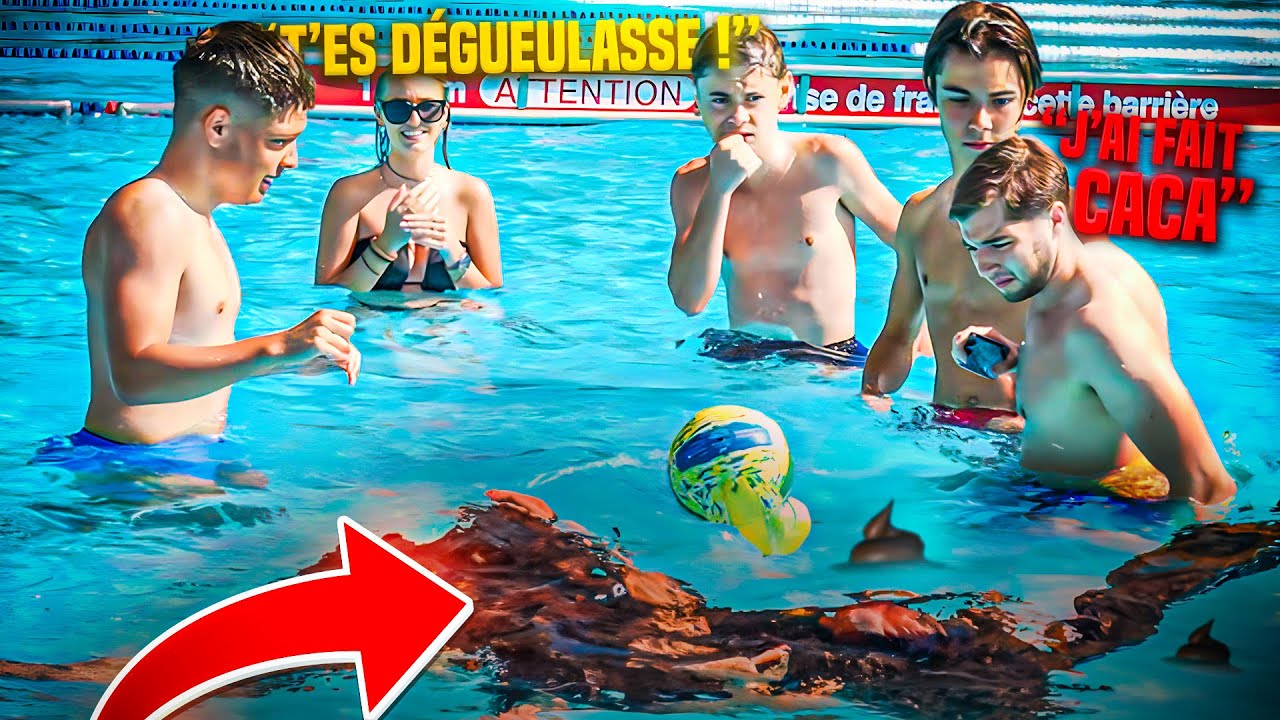 PRANK FAIRE CACA DANS UNE PISCINE PUBLIQUE !
