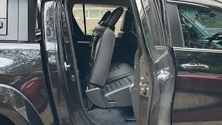 Toyota Hilux Mk8/ GD6 Seat IT tilting/ quick removal rear bench seat kit.