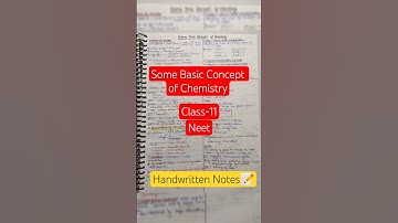 Some Basic Concept of Chemistry Class-11 handwritten notes 📝 #neetaspirents #chemistry