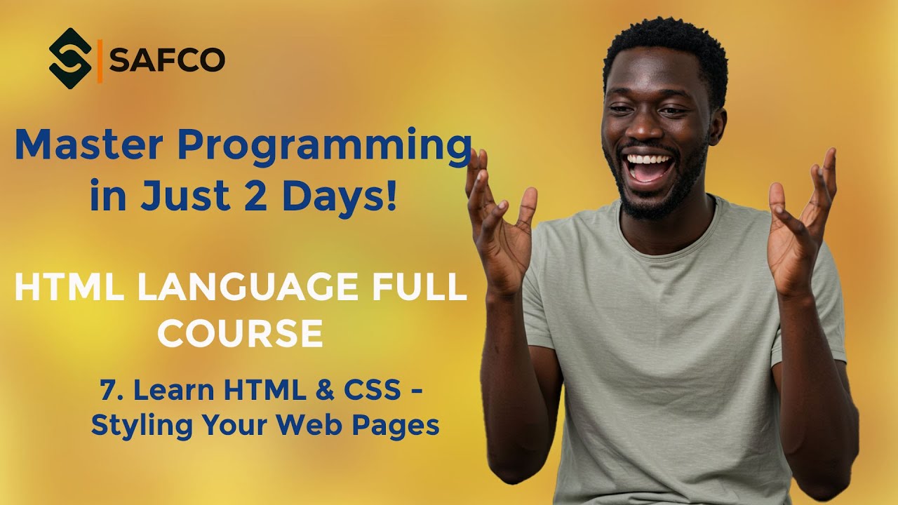 7. Learn HTML & CSS - Styling Your Web Pages - YouTube
