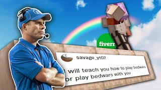 I hired a Bedwars Coach on Fiverr then challenged him to a 1v1