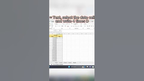 Learn to make a calendar in excel
