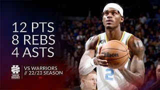 Jarred Vanderbilt 12 pts 8 rebs 4 asts vs Warriors 22/23 season