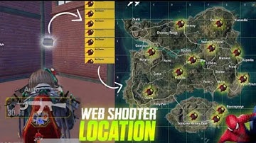 Spiderman Web Shooter All Location pubgm // pubg mobile all web shooter location 1.8
