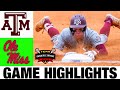 3 texas am vs ole miss highlights game 2  ncaa baseball highlights  2024 college baseball