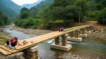 Building A Strong Bamboo Bridge Connecting To The Off Grid Island – Building A Wooden Bridge Deck