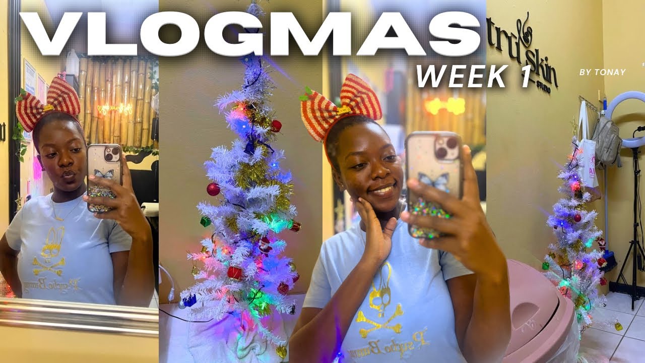 VLOGMAS Week 1🎄| decorating my Christmas tree, cleaning, chit chat + more!