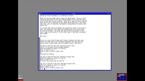 Hunt The Wumpus (1973) Gameplay