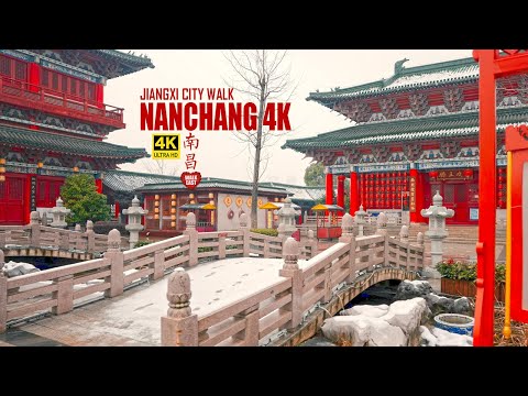 Nanchang City Walking Tour | Pavilion Of Prince Teng And CBD Area | Jiangxi, China | 南昌 | 江西 | 滕王阁