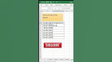 How to Find Last Day of the Month in Excel
