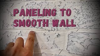 How to skim coat wood wall paneling.