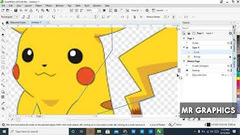 Design Pikachu tutorial in CORELDRAW 2020