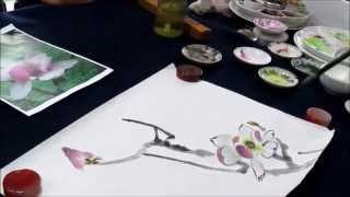 邱定夫老師教畫嶺南派木蘭花 辛夷花 小品 雙勾花瓣professor Qiu Ding Fu Demo The Chinese Painting Of Magnolia Youtube