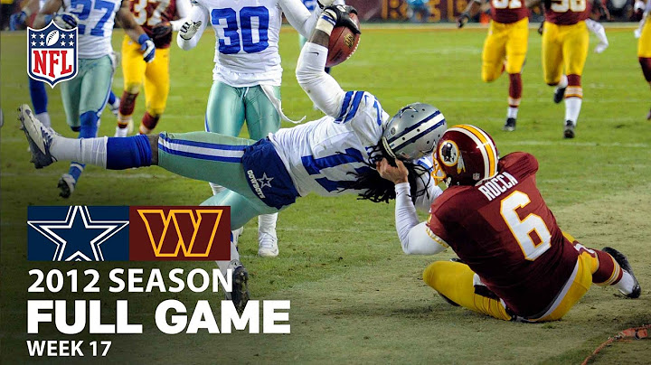 NFC East Championship! Dallas Cowboys vs. Washington Commanders FULL GAME | NFL 2012 Season Week 17
