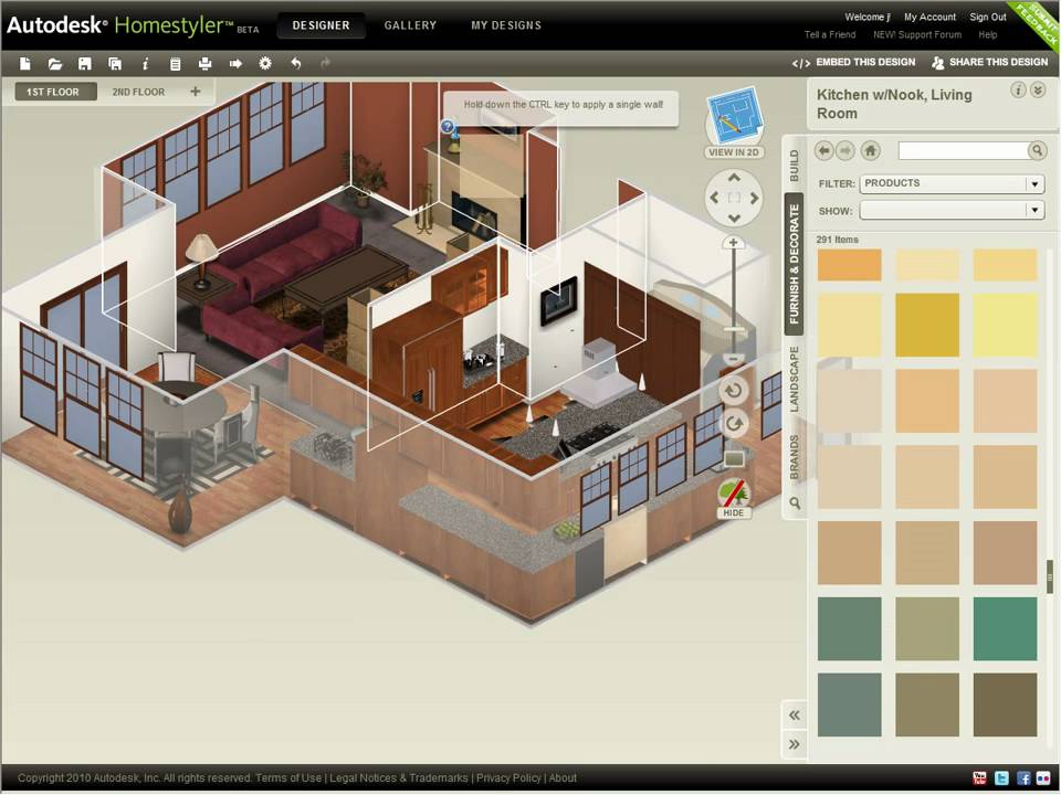 Autodesk Homestyler Refine Your Design Youtube