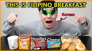 Korean REACT to Filipino Style Breakfast