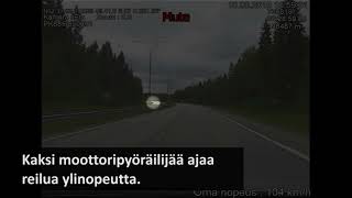 Motorcycle police chase in finland