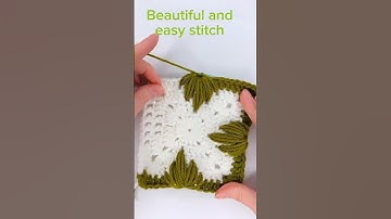 beautiful and easy stitch pattern/crochet granny square pattern #like #crochet #grannysquare #leaf