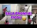 DIÁRIO DE REFORMA FINALIZEI A SALA PINTEI O TETO DA COZINHA E COMECEI O SEGUNDO ANDAR DA CASA