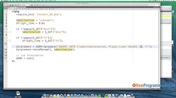 PDO tutorial / guide | #4 - Prepared statements med PDO