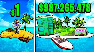 EVOLUINDO A ILHA DE $1 PARA $987.265.478 NO ROBLOX