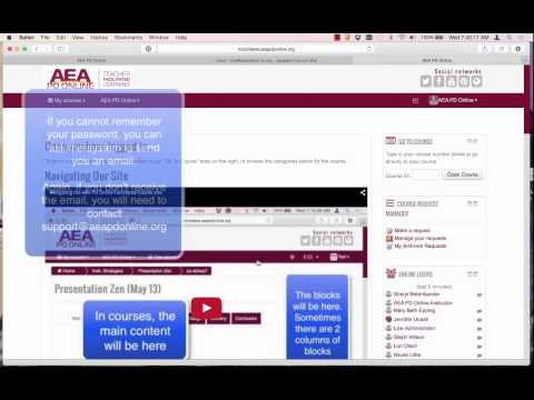 Creating an account on the AEA PD Online course system